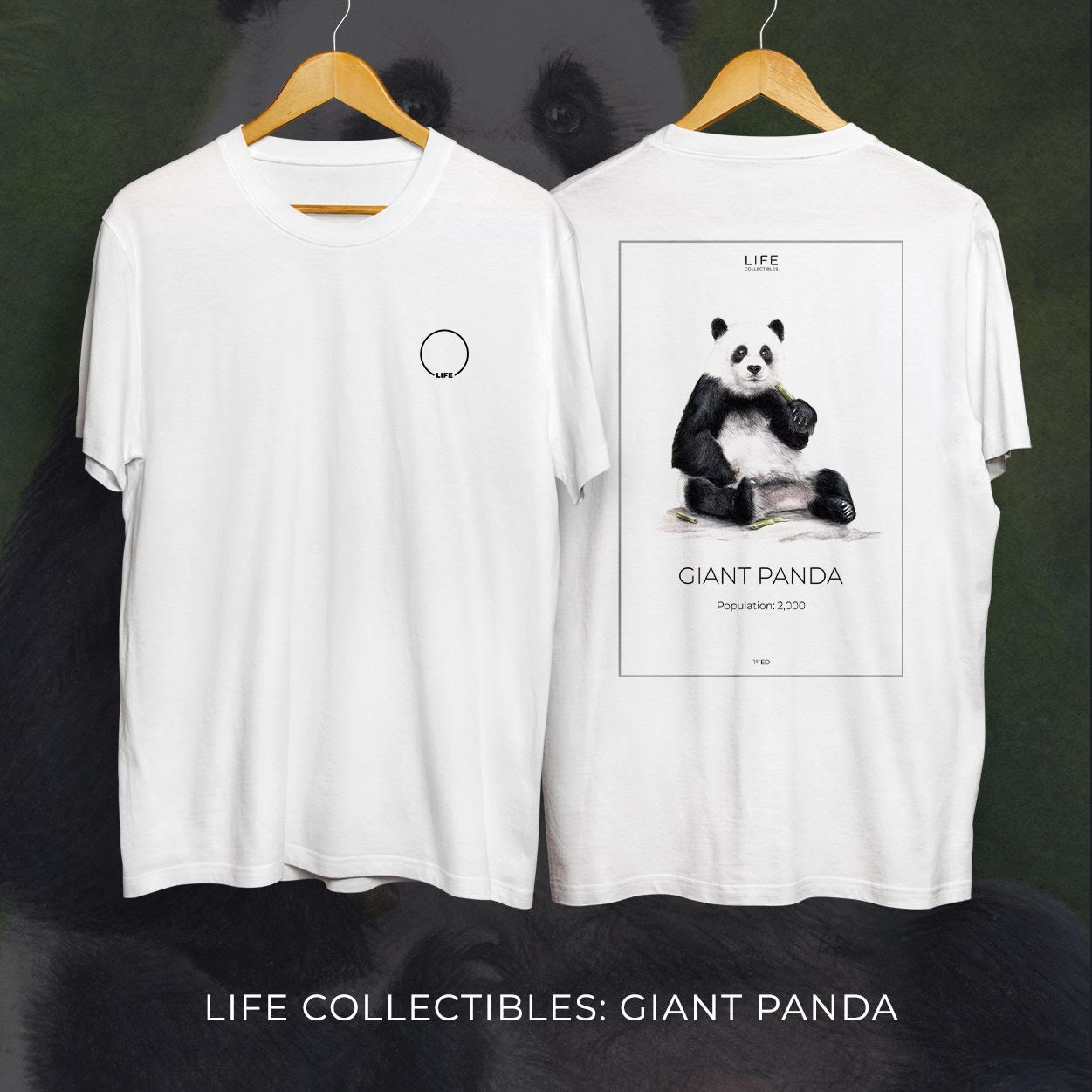 Men Vintage T-Shirts Vintage Giant Panda Printing Old Short Sleeve Vintage Loose main image 1